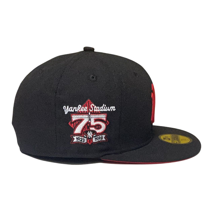 Black New York Yankees 75 Years SP New Era MLB 59Fifty Fitted Hat