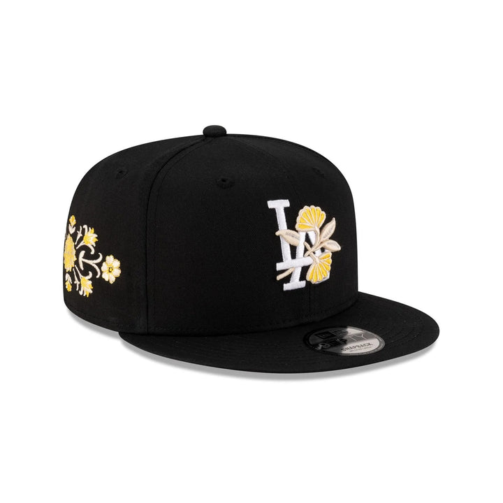 Black Los Angeles Flower SP New Era MLB 9Fifty Snapback Hat