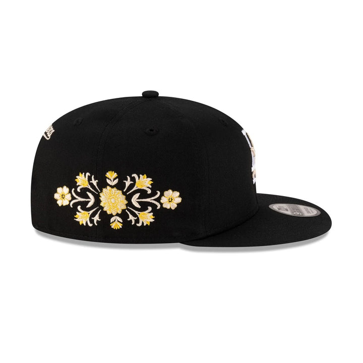 Black Los Angeles Flower SP New Era MLB 9Fifty Snapback Hat